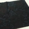 紬 しつけ糸付き 正絹 木の葉・植物柄 袷仕立て 身丈154cm 裄丈63cm リサイクル着物 着物 青・紺_画像14