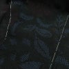 紬 しつけ糸付き 正絹 木の葉・植物柄 袷仕立て 身丈154cm 裄丈63cm リサイクル着物 着物 青・紺_画像18