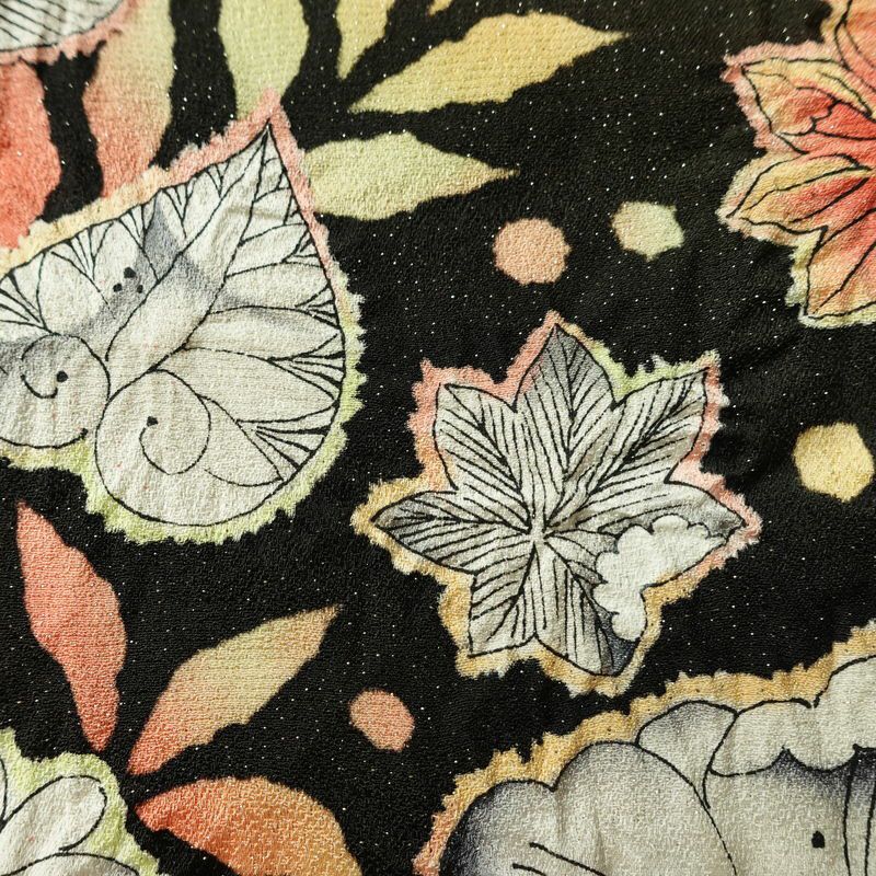 振袖 良品 落款入り 絞り 正絹 花柄 袷仕立て 身丈160cm 裄丈66cm リサイクル着物 着物 金彩 成人式 二十歳 二十歳の集い フォーマル 黄・黄土色_画像8