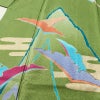 振袖 金駒刺繍 正絹 古典柄 袷仕立て 身丈166cm 裄丈65.5cm リサイクル着物 着物 刺繍 共八掛 金彩 成人式 二十歳 二十歳の集い 緑・うぐいす色_画像5