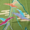 振袖 金駒刺繍 正絹 古典柄 袷仕立て 身丈166cm 裄丈65.5cm リサイクル着物 着物 刺繍 共八掛 金彩 成人式 二十歳 二十歳の集い 緑・うぐいす色_画像6