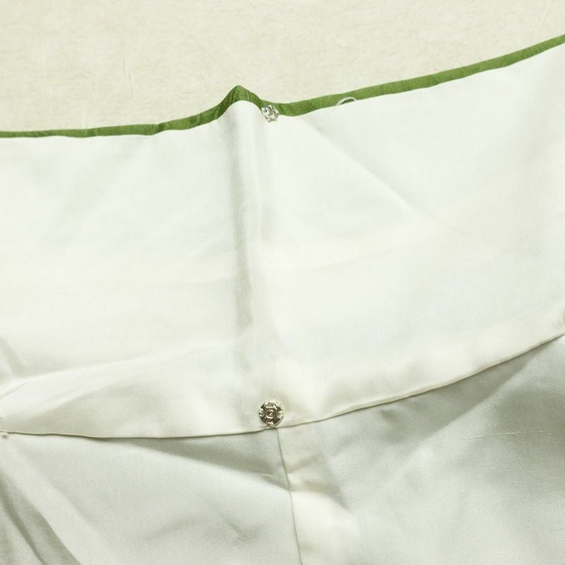 振袖 金駒刺繍 正絹 古典柄 袷仕立て 身丈166cm 裄丈65.5cm リサイクル着物 着物 刺繍 共八掛 金彩 成人式 二十歳 二十歳の集い 緑・うぐいす色_画像21