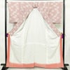 小紋 縮緬 正絹 その他の柄 袷仕立て 身丈162.5cm 裄丈66.5cm リサイクル着物 着物 シンプル ピンク_画像3