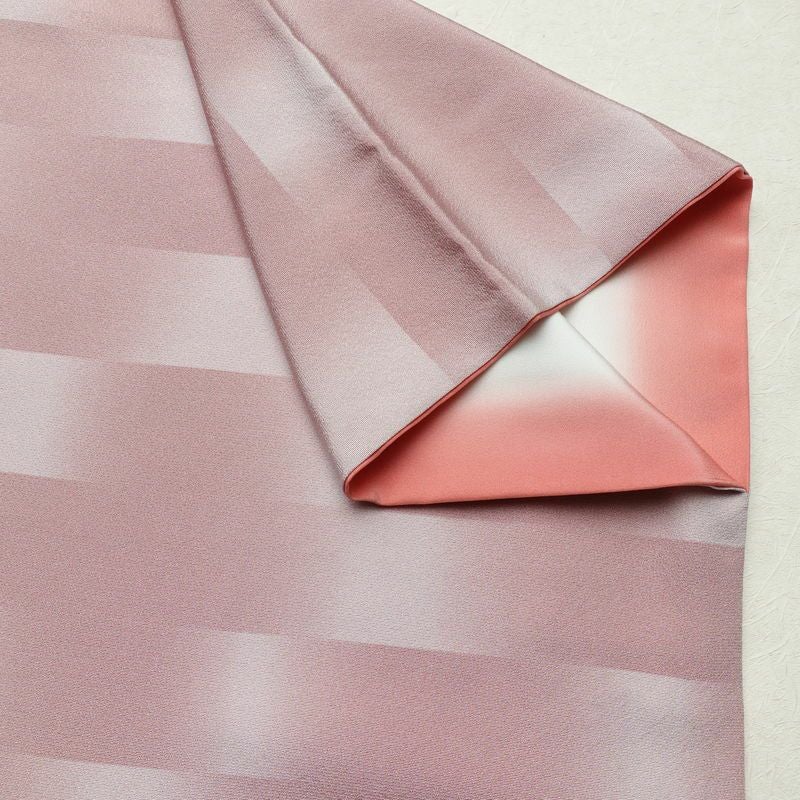 小紋 縮緬 正絹 その他の柄 袷仕立て 身丈162.5cm 裄丈66.5cm リサイクル着物 着物 シンプル ピンク_画像13