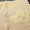 訪問着 良品 金駒刺繍 しつけ糸付き 一つ紋付き 正絹 花柄 袷仕立て 身丈165cm 裄丈66.5cm リサイクル着物 着物 箔 入学式 卒業式 七五三 お宮参り フォーマル ベージュ_画像14