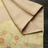 訪問着 良品 金駒刺繍 しつけ糸付き 一つ紋付き 正絹 花柄 袷仕立て 身丈165cm 裄丈66.5cm リサイクル着物 着物 箔 入学式 卒業式 七五三 お宮参り フォーマル ベージュ_画像15