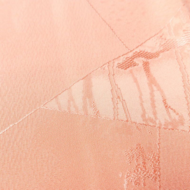 色無地 しつけ糸付き 正絹 木の葉・植物柄 袷仕立て 身丈160.5cm 裄丈64.5cm リサイクル着物 着物 フォーマル ピンク_画像10