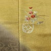 訪問着 正絹 木の葉・植物柄 袷仕立て 身丈157.5cm 裄丈63cm リサイクル着物 着物 刺繍 箔 入学式 卒業式 七五三 お宮参り フォーマル 黄・黄土色_画像6