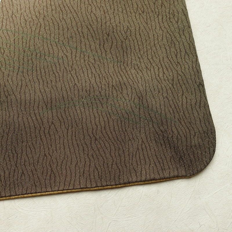 訪問着 正絹 木の葉・植物柄 袷仕立て 身丈157.5cm 裄丈63cm リサイクル着物 着物 刺繍 箔 入学式 卒業式 七五三 お宮参り フォーマル 黄・黄土色_画像15