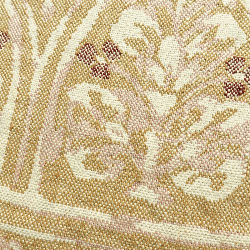 名古屋帯 六通柄 良品 正絹 幾何学柄・抽象柄 通し仕立て なごや帯 リサイクル帯 帯 紬地 ベージュ_画像3