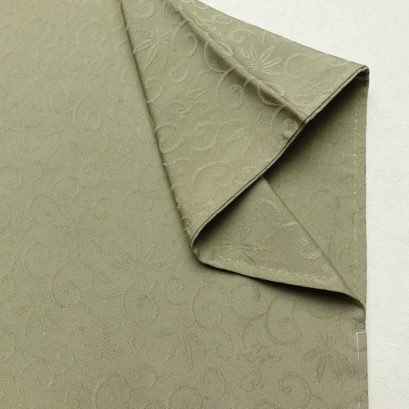 色留袖 落款入り 金駒刺繍 正絹 流水・波柄 袷仕立て 身丈166cm 裄丈69cm リサイクル着物 一部しつけ糸付き 着物 共八掛 フォーマル 緑・うぐいす色_画像15