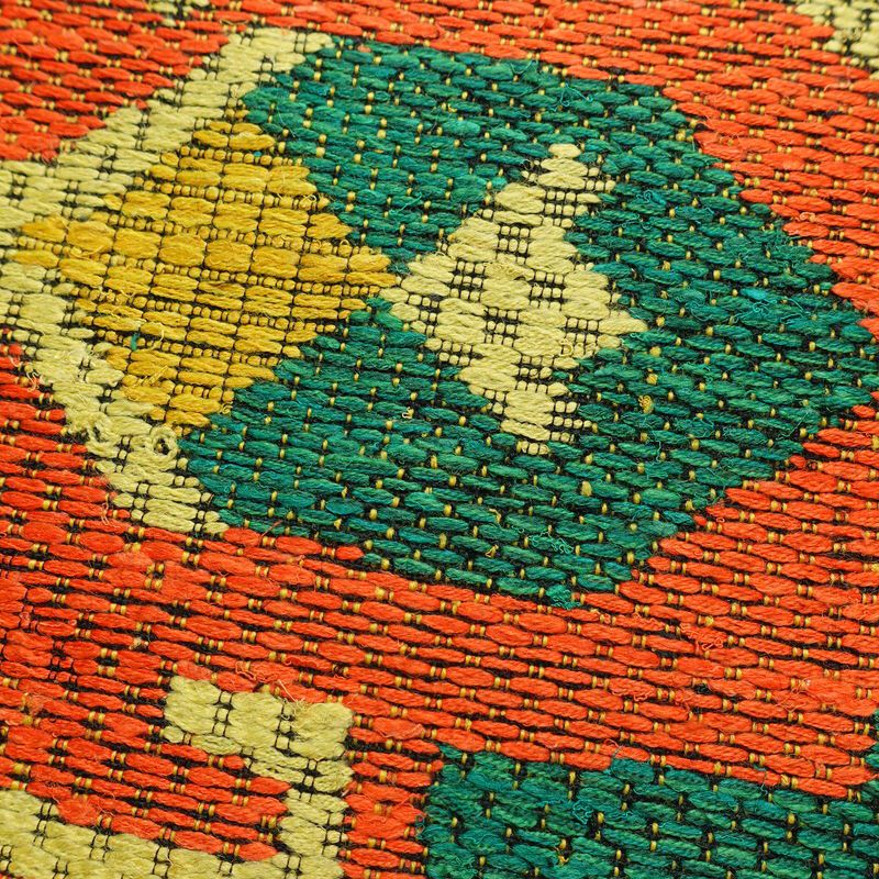 名古屋帯 太鼓柄 美品 正絹 幾何学柄・抽象柄 松葉仕立て なごや帯 リサイクル帯 帯 紬地 黒_画像3