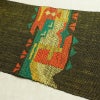 名古屋帯 太鼓柄 美品 正絹 幾何学柄・抽象柄 松葉仕立て なごや帯 リサイクル帯 帯 紬地 黒_画像15