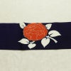 名古屋帯 太鼓柄 金駒刺繍 正絹 花柄 名古屋仕立て なごや帯 リサイクル帯 帯 金彩 シンプル 青・紺_画像11