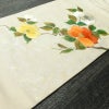 名古屋帯 太鼓柄 正絹 花柄 名古屋仕立て なごや帯 リサイクル帯 帯 刺繍 箔 椿 白_画像11