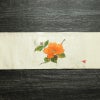 名古屋帯 太鼓柄 正絹 花柄 名古屋仕立て なごや帯 リサイクル帯 帯 刺繍 箔 椿 白_画像12