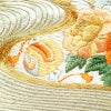 名古屋帯 太鼓柄 金駒刺繍 正絹 古典柄 通し仕立て なごや帯 リサイクル帯 帯 刺繍 箔 松 菊 金・銀_画像3