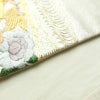 名古屋帯 太鼓柄 金駒刺繍 正絹 古典柄 通し仕立て なごや帯 リサイクル帯 帯 刺繍 箔 松 菊 金・銀_画像13