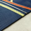名古屋帯 太鼓柄 良品 夏用 金駒刺繍 正絹 幾何学柄・抽象柄 名古屋仕立て なごや帯 リサイクル帯 帯 刺繍 青・紺_画像12
