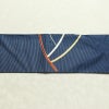 名古屋帯 太鼓柄 良品 夏用 金駒刺繍 正絹 幾何学柄・抽象柄 名古屋仕立て なごや帯 リサイクル帯 帯 刺繍 青・紺_画像14