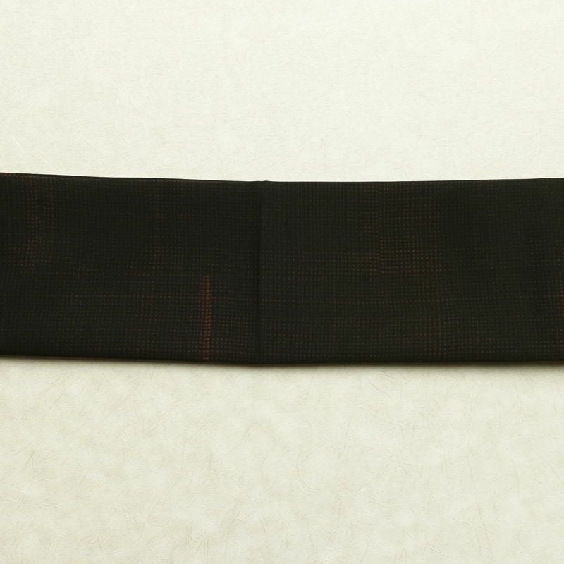 名古屋帯 全通柄 正絹 その他の柄 通し仕立て なごや帯 リサイクル帯 帯 モダン 茶_画像15