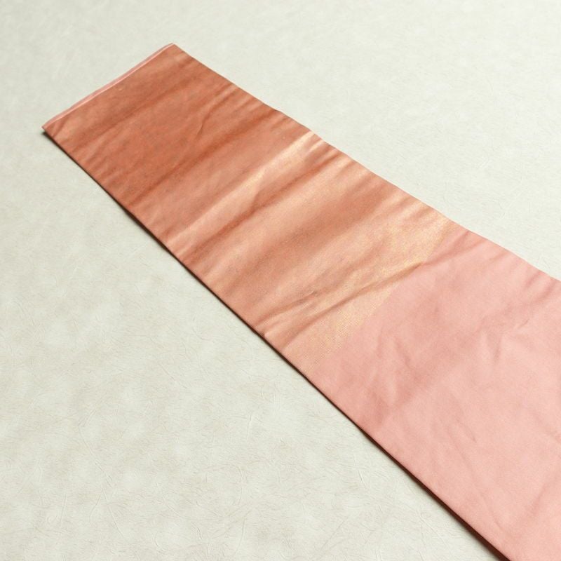 名古屋帯 宝来祝船文 太鼓柄 正絹 古典柄 名古屋仕立て なごや帯 リサイクル帯 帯 刺繍 洒落 ピンク_画像17