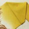 名古屋帯 太鼓柄 良品 正絹 風景柄 名古屋仕立て なごや帯 リサイクル帯 帯 金彩 黄・黄土色_画像13