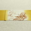 名古屋帯 太鼓柄 良品 正絹 風景柄 名古屋仕立て なごや帯 リサイクル帯 帯 金彩 黄・黄土色_画像16