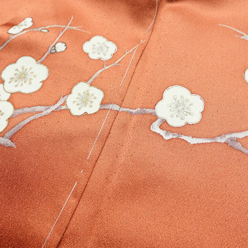 訪問着 美品 二代目清次郎 落款入り しつけ糸付き 正絹 花柄 袷仕立て 身丈161cm 裄丈62cm リサイクル着物 着物 共八掛 金彩 入学式 卒業式 七五三 お宮参り フォーマル 雀茶 茶_画像18