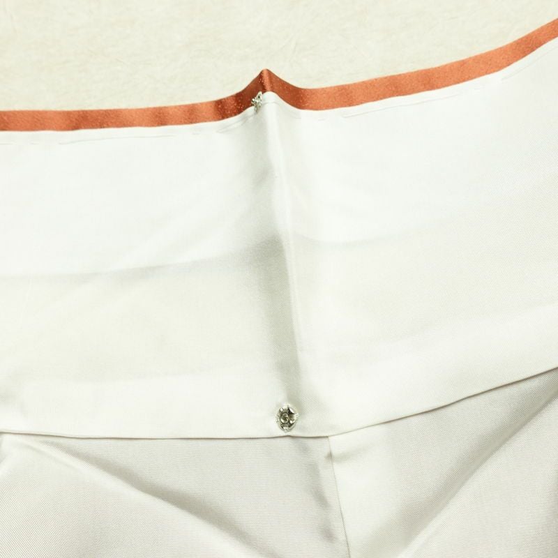 訪問着 美品 二代目清次郎 落款入り しつけ糸付き 正絹 花柄 袷仕立て 身丈161cm 裄丈62cm リサイクル着物 着物 共八掛 金彩 入学式 卒業式 七五三 お宮参り フォーマル 雀茶 茶_画像20