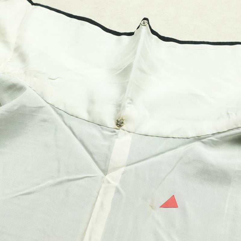 紬 しつけ糸付き 正絹 その他の柄 袷仕立て 身丈163cm 裄丈63.5cm リサイクル着物 着物 モダン 洒落 簪 かんざし 黒_画像20