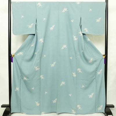 単衣 色無地 良品 落款入り 正絹 無地 単衣仕立て 身丈163.5cm 裄丈 