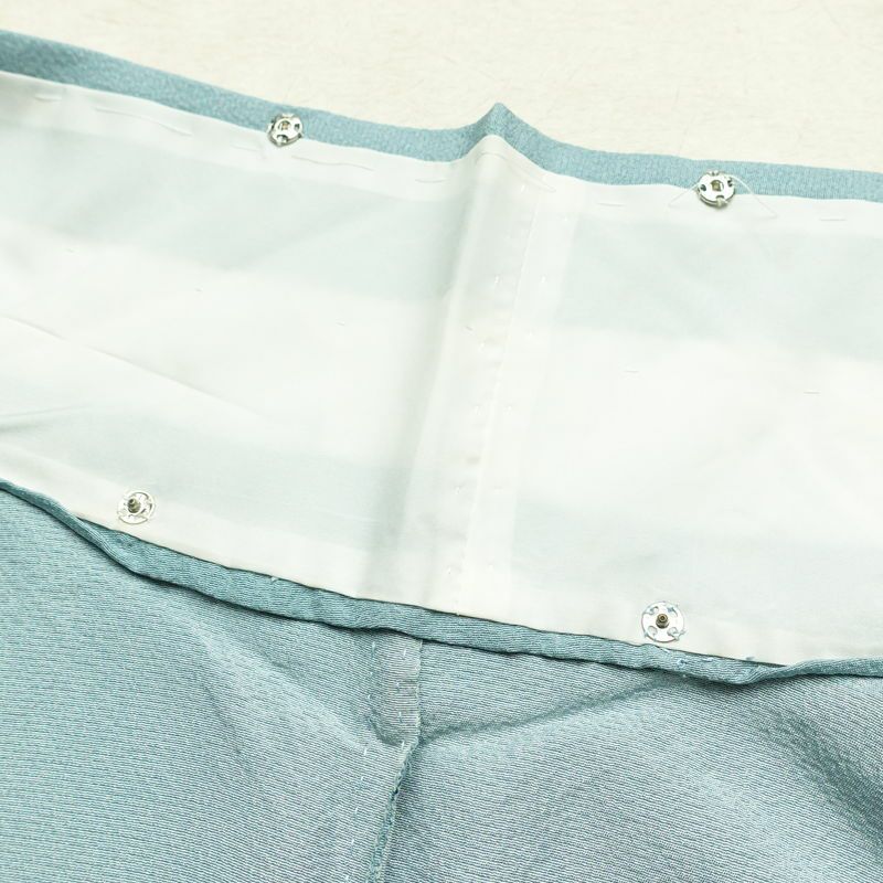 単衣 小紋 良品 縮緬 しつけ糸付き 正絹 花柄 単衣仕立て 身丈165cm 裄丈68cm リサイクル着物 着物 シンプル 青・紺_画像17