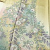 訪問着 良品 辻が花 しつけ糸付き 綸子 正絹 花柄 袷仕立て 身丈164.5cm 裄丈64cm リサイクル着物 着物 箔 共八掛 入学式 卒業式 七五三 お宮参り フォーマル 黄・黄土色_画像5