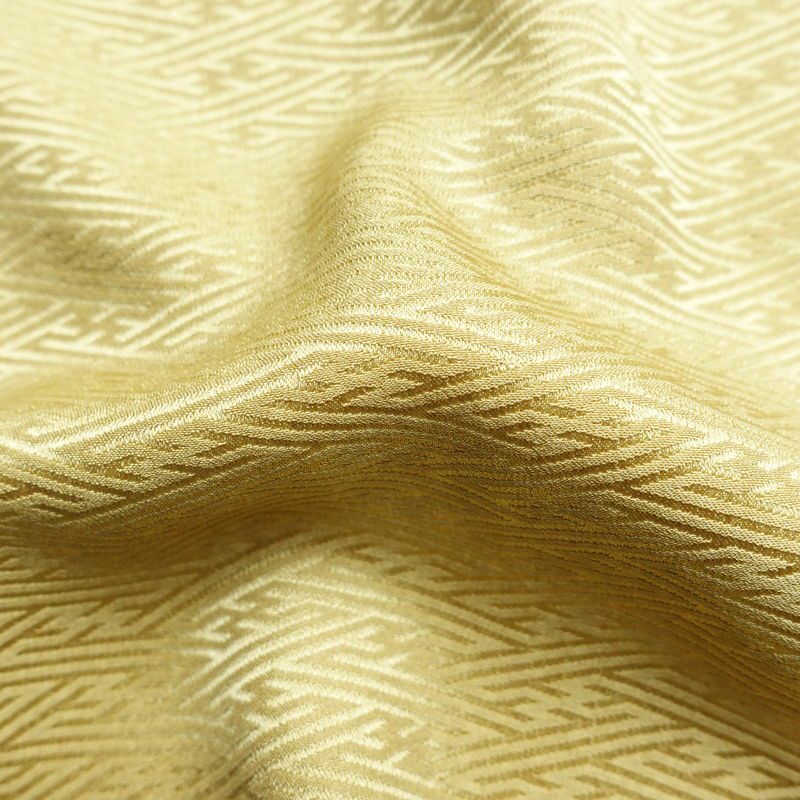 訪問着 良品 辻が花 しつけ糸付き 綸子 正絹 花柄 袷仕立て 身丈164.5cm 裄丈64cm リサイクル着物 着物 箔 共八掛 入学式 卒業式 七五三 お宮参り フォーマル 黄・黄土色_画像22