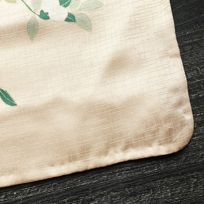 訪問着 良品 しつけ糸付き 正絹 古典柄 袷仕立て 身丈164cm 裄丈66.5cm リサイクル着物 着物 箔 入学式 卒業式 七五三 お宮参り フォーマル 菊 ピンクベージュ ベージュ_画像14