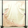 訪問着 落款入り 綸子 伊達衿付き 金駒刺繍 正絹 花柄 袷仕立て 身丈158.5cm 裄丈67cm リサイクル着物 着物 蝶 金彩 入学式 卒業式 七五三 お宮参り フォーマル ピンク_画像1
