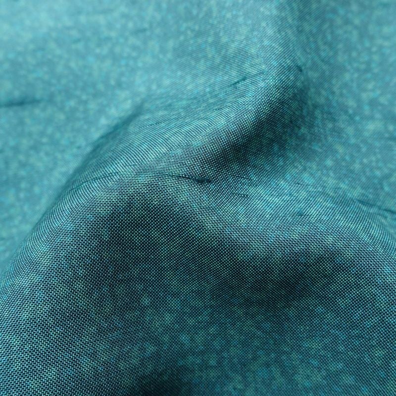 紬 良品 華井克峯 落款入り しつけ糸付き 正絹 その他の柄 袷仕立て 身丈165cm 裄丈65.5cm リサイクル着物 着物 紬地 青・紺_画像20