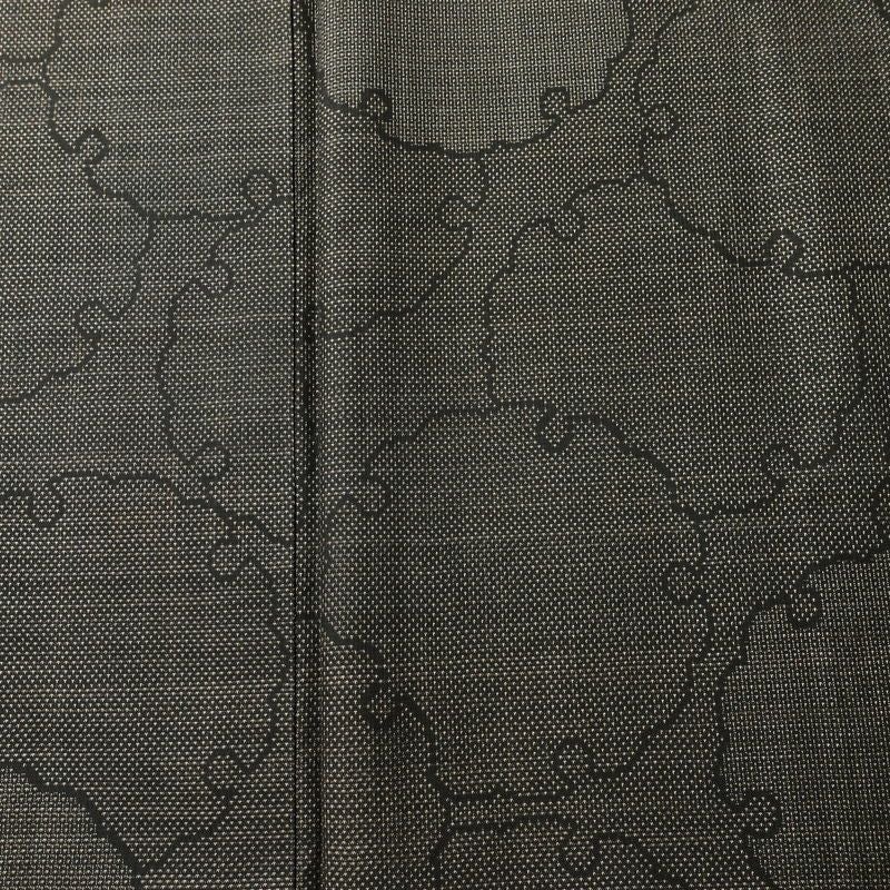 大島紬 良品 純泥染 証紙あり 正絹 古典柄 袷仕立て 身丈154cm 裄丈63cm リサイクル着物 着物 モダン 茶_画像6