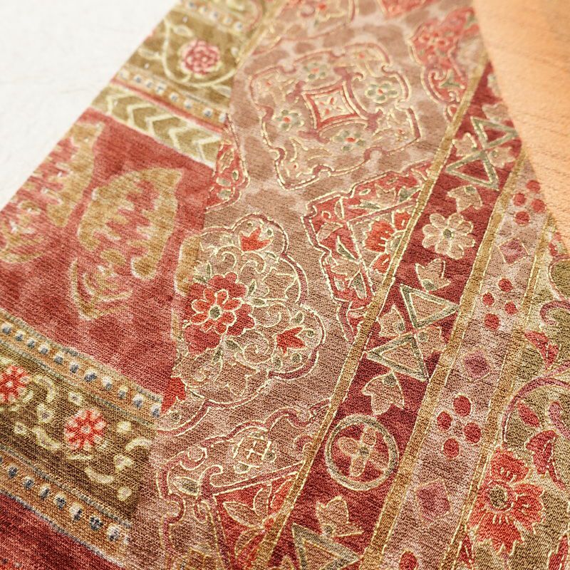 付け下げ 正絹 幾何学柄・抽象柄 袷仕立て 身丈158.5cm 裄丈66cm リサイクル着物 着物 刺繍 金彩 フォーマル 茶_画像9