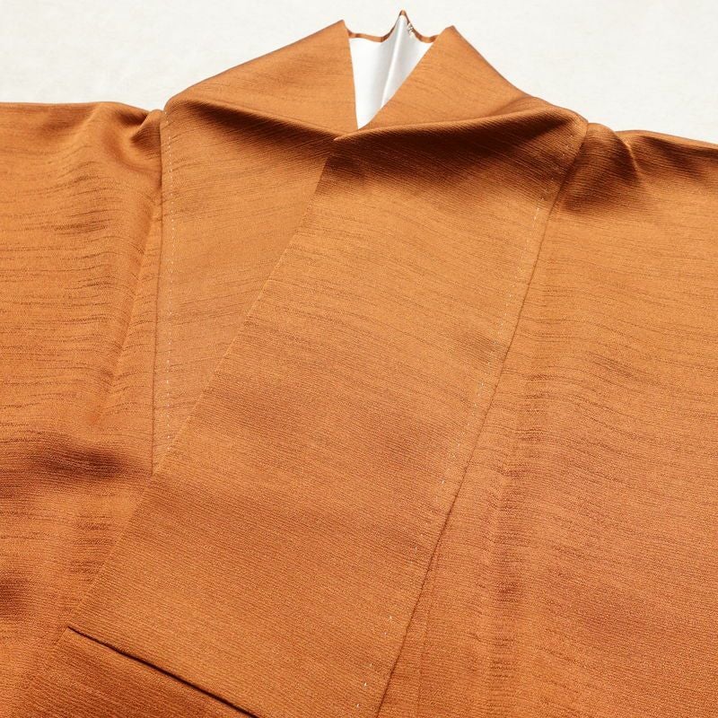 付け下げ 正絹 幾何学柄・抽象柄 袷仕立て 身丈158.5cm 裄丈66cm リサイクル着物 着物 刺繍 金彩 フォーマル 茶_画像17