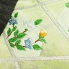 名古屋帯 太鼓柄 良品 しつけ糸付き 正絹 花柄 名古屋仕立て なごや帯 リサイクル帯 帯 箔 シンプル 緑・うぐいす色_画像8