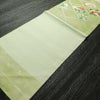 名古屋帯 太鼓柄 良品 しつけ糸付き 正絹 花柄 名古屋仕立て なごや帯 リサイクル帯 帯 箔 シンプル 緑・うぐいす色_画像10