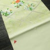 名古屋帯 太鼓柄 良品 しつけ糸付き 正絹 花柄 名古屋仕立て なごや帯 リサイクル帯 帯 箔 シンプル 緑・うぐいす色_画像16