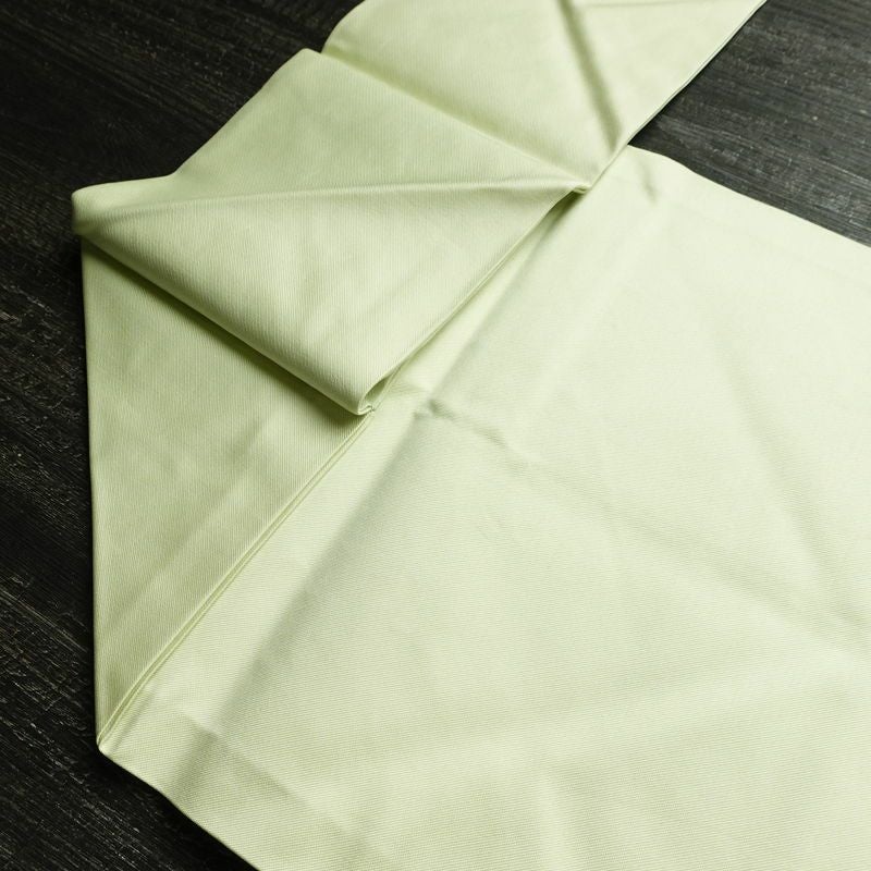 名古屋帯 太鼓柄 良品 しつけ糸付き 正絹 花柄 名古屋仕立て なごや帯 リサイクル帯 帯 箔 シンプル 緑・うぐいす色_画像20