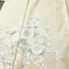 付け下げ 良品 大島紬地 美光 勉 落款入り 正絹 花柄 袷仕立て 身丈161cm 裄丈63.5cm リサイクル着物 たたき染め 着物 入学式 卒業式 七五三 お宮参り フォーマル ベージュ_画像5