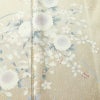 付け下げ 良品 大島紬地 美光 勉 落款入り 正絹 花柄 袷仕立て 身丈161cm 裄丈63.5cm リサイクル着物 たたき染め 着物 入学式 卒業式 七五三 お宮参り フォーマル ベージュ_画像6
