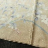付け下げ 良品 大島紬地 美光 勉 落款入り 正絹 花柄 袷仕立て 身丈161cm 裄丈63.5cm リサイクル着物 たたき染め 着物 入学式 卒業式 七五三 お宮参り フォーマル ベージュ_画像10