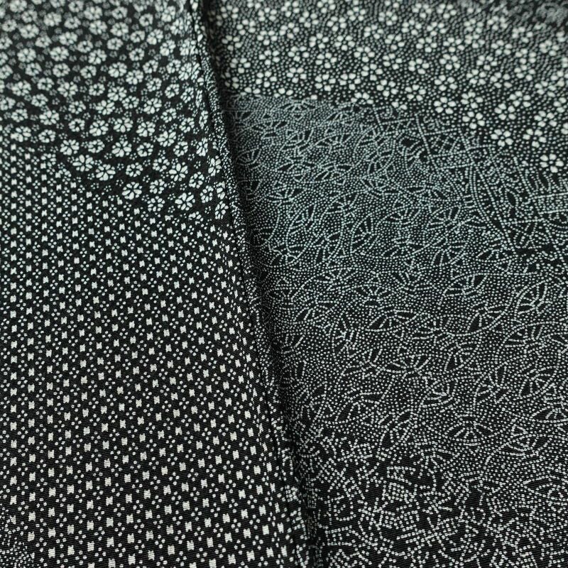 小紋 良品 小紋師 北原寿永 落款入り 縮緬 江戸小紋 総柄 正絹 古典柄 袷仕立て 身丈159.5cm 裄丈64.5cm リサイクル着物 着物 黒_画像11