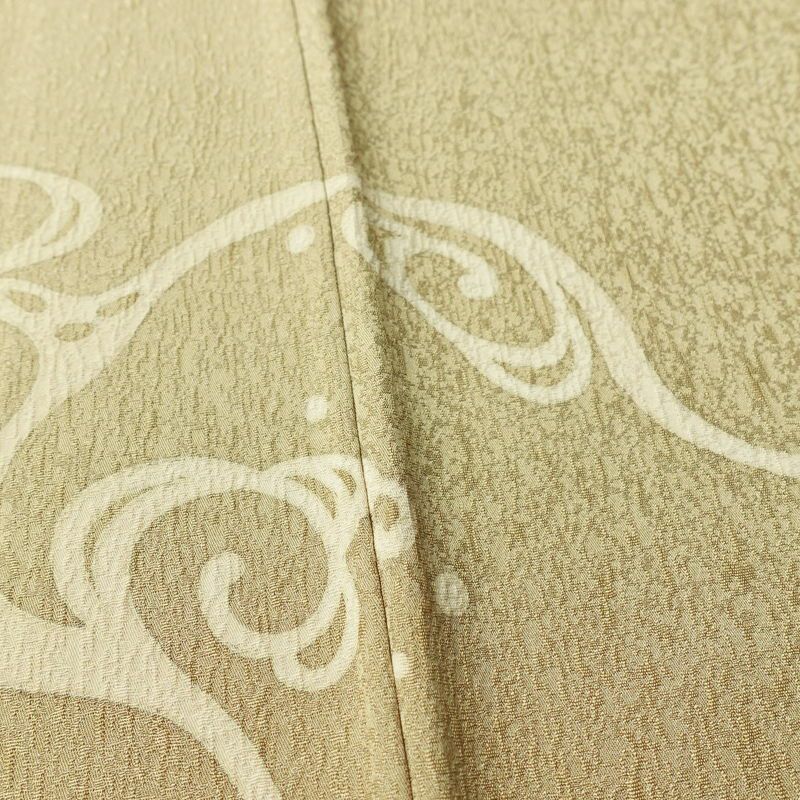 付け下げ 美品 正絹 花柄 袷仕立て 身丈160cm 裄丈65cm リサイクル着物 着物 金彩 入学式 卒業式 七五三 お宮参り フォーマル 黄・黄土色_画像11